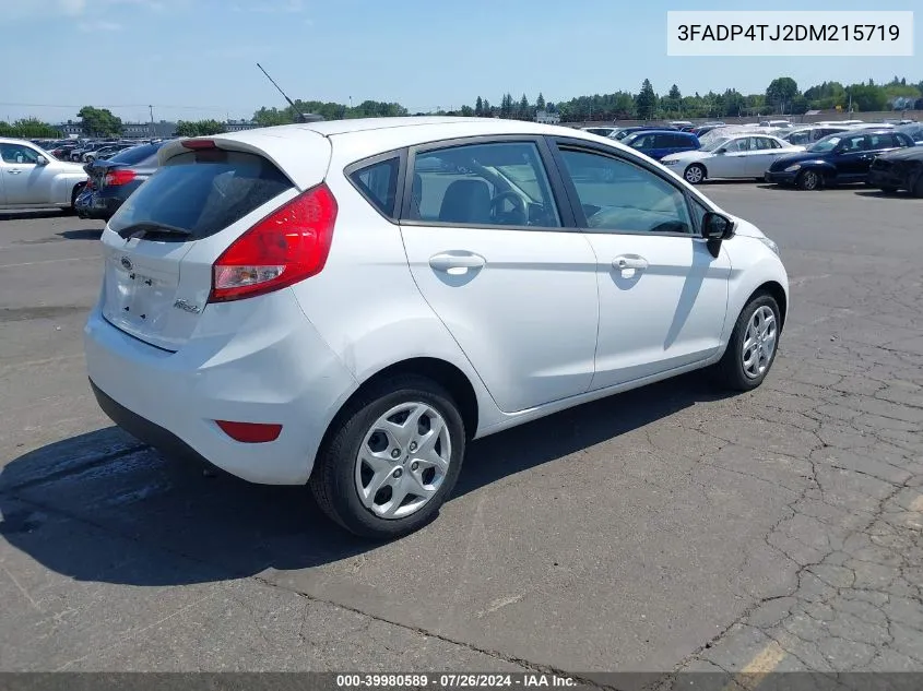 2013 Ford Fiesta S VIN: 3FADP4TJ2DM215719 Lot: 39980589