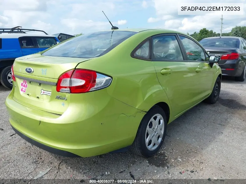 2013 Ford Fiesta Se VIN: 3FADP4CJ2EM172033 Lot: 40035377