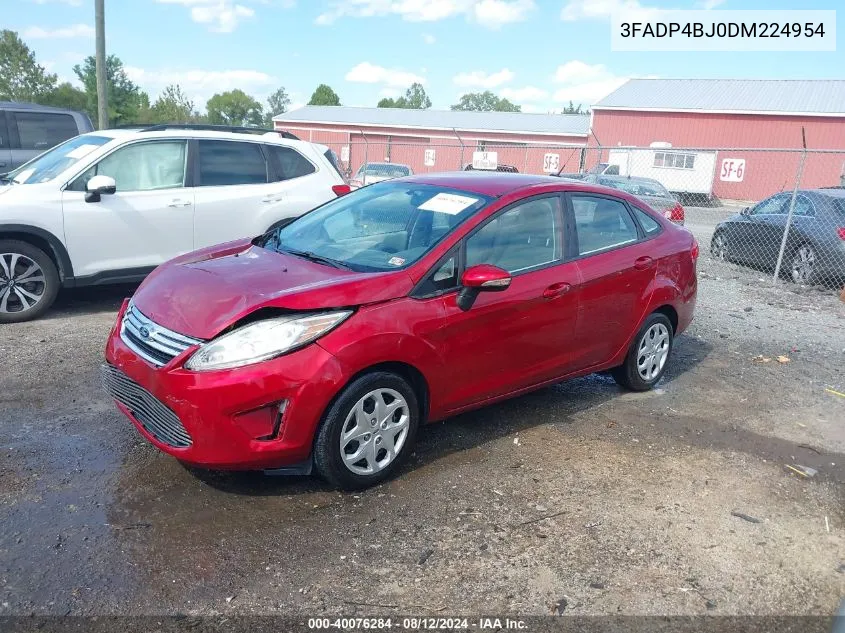 2013 Ford Fiesta Se VIN: 3FADP4BJ0DM224954 Lot: 40076284