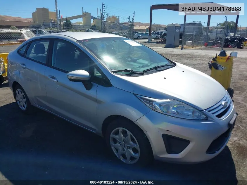 2013 Ford Fiesta Se VIN: 3FADP4BJ3DM178388 Lot: 40103224