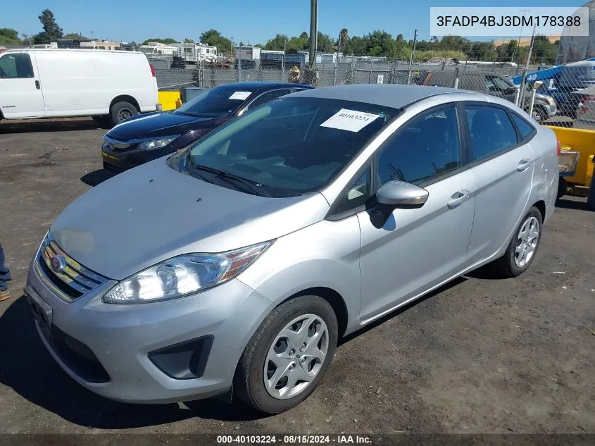 2013 Ford Fiesta Se VIN: 3FADP4BJ3DM178388 Lot: 40103224