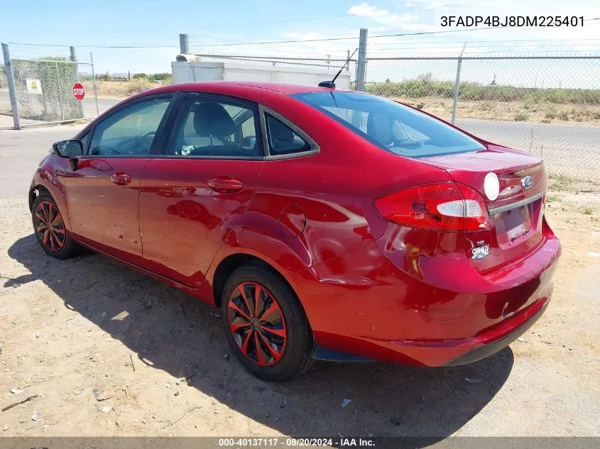 2013 Ford Fiesta Se VIN: 3FADP4BJ8DM225401 Lot: 40137117