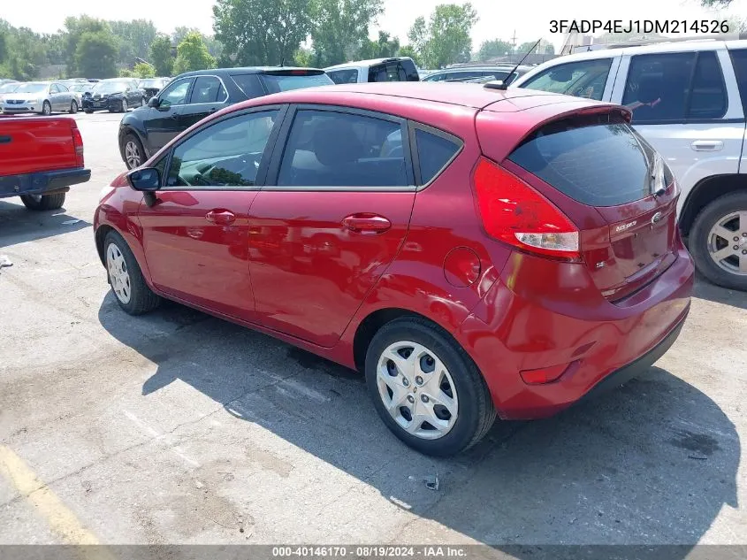 2013 Ford Fiesta Se VIN: 3FADP4EJ1DM214526 Lot: 40146170