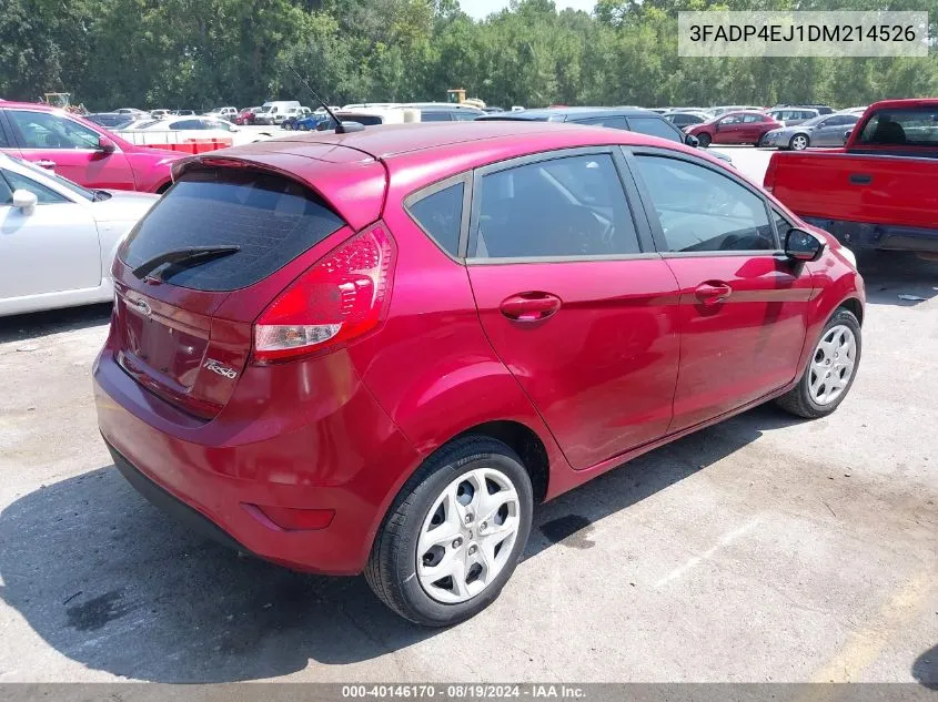 2013 Ford Fiesta Se VIN: 3FADP4EJ1DM214526 Lot: 40146170