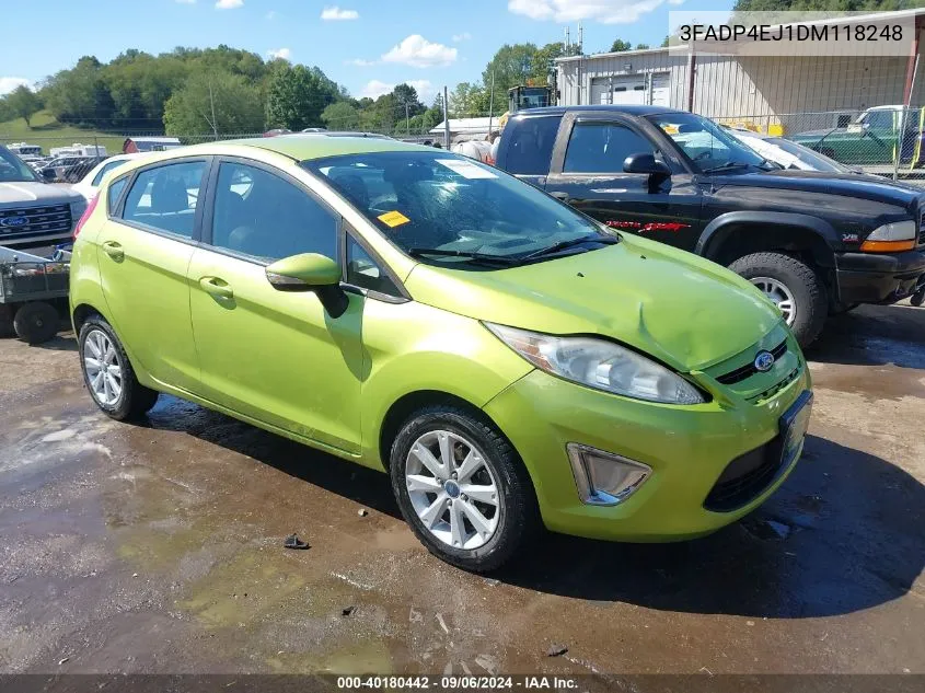 2013 Ford Fiesta Se VIN: 3FADP4EJ1DM118248 Lot: 40180442