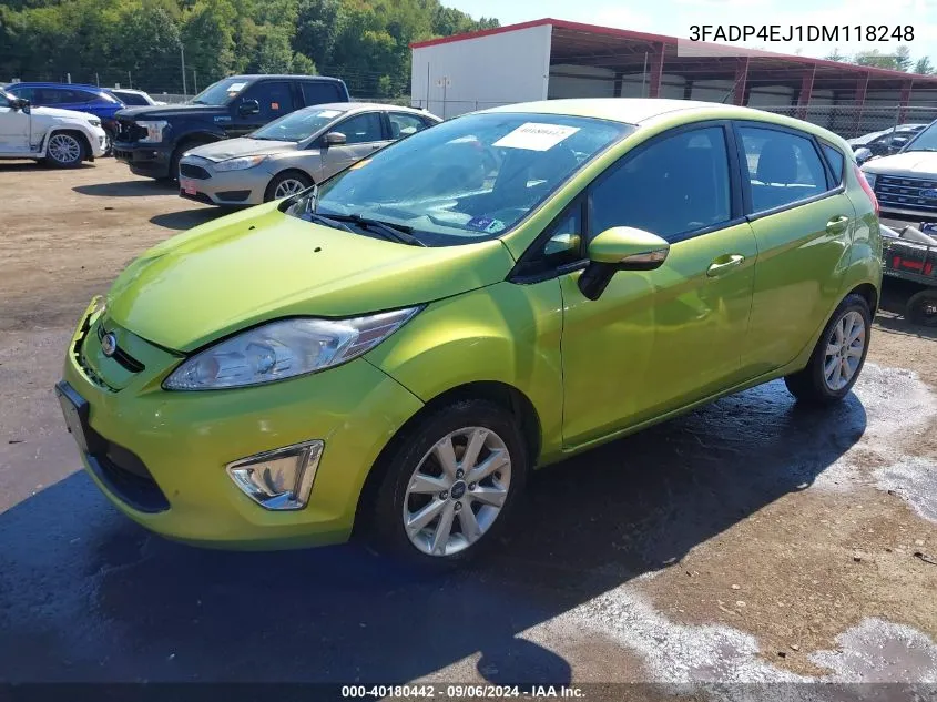 2013 Ford Fiesta Se VIN: 3FADP4EJ1DM118248 Lot: 40180442