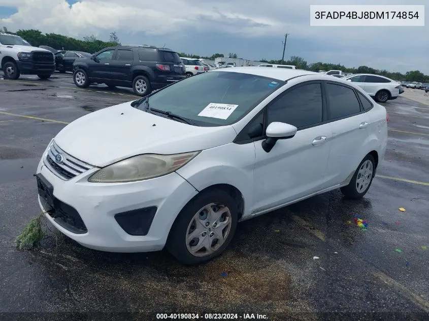 2013 Ford Fiesta Se VIN: 3FADP4BJ8DM174854 Lot: 40190834