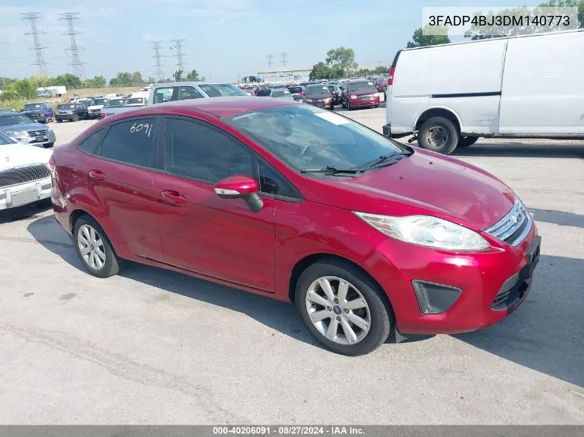 2013 Ford Fiesta Se VIN: 3FADP4BJ3DM140773 Lot: 40206091