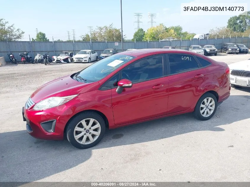 2013 Ford Fiesta Se VIN: 3FADP4BJ3DM140773 Lot: 40206091