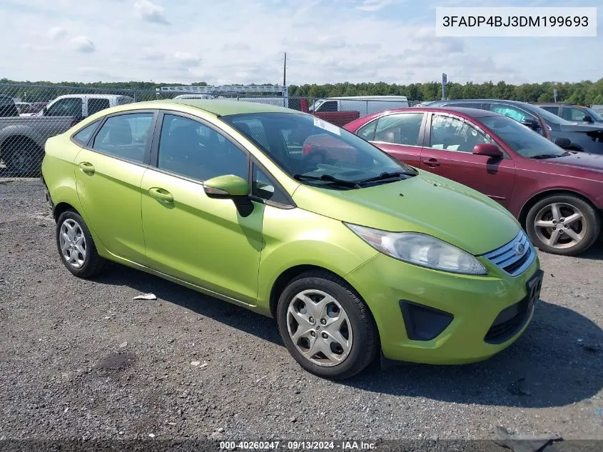 2013 Ford Fiesta Se VIN: 3FADP4BJ3DM199693 Lot: 40260247