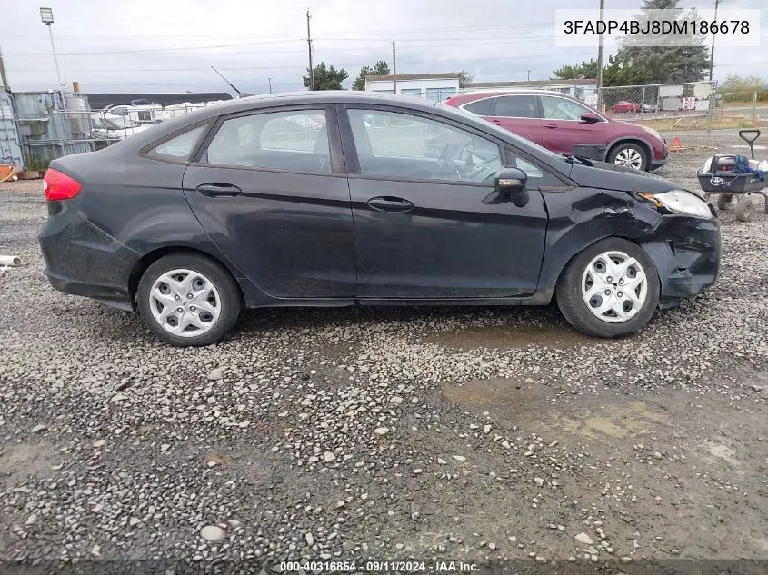 2013 Ford Fiesta Se VIN: 3FADP4BJ8DM186678 Lot: 40316854