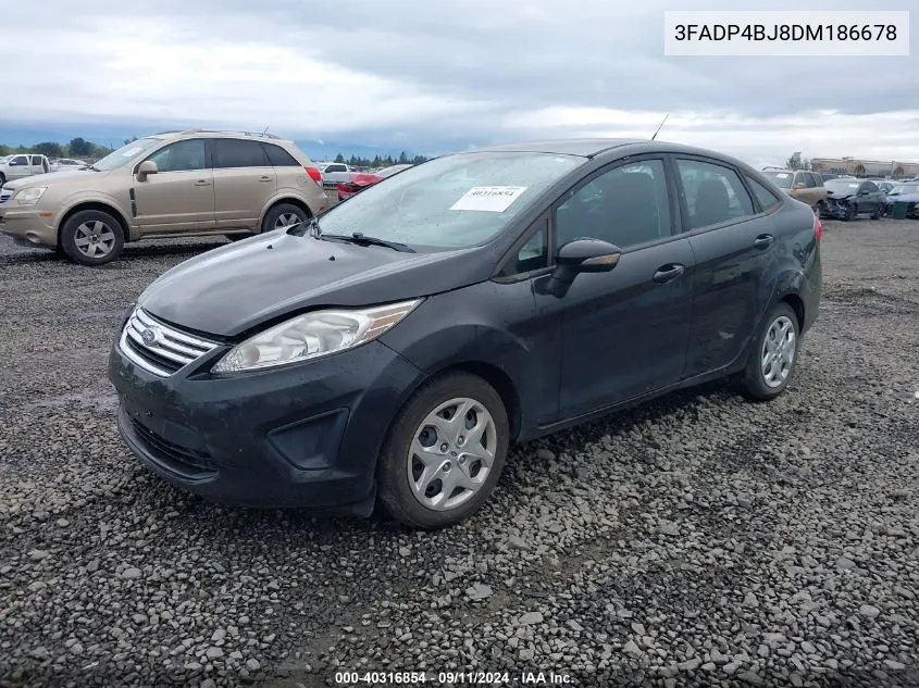 2013 Ford Fiesta Se VIN: 3FADP4BJ8DM186678 Lot: 40316854