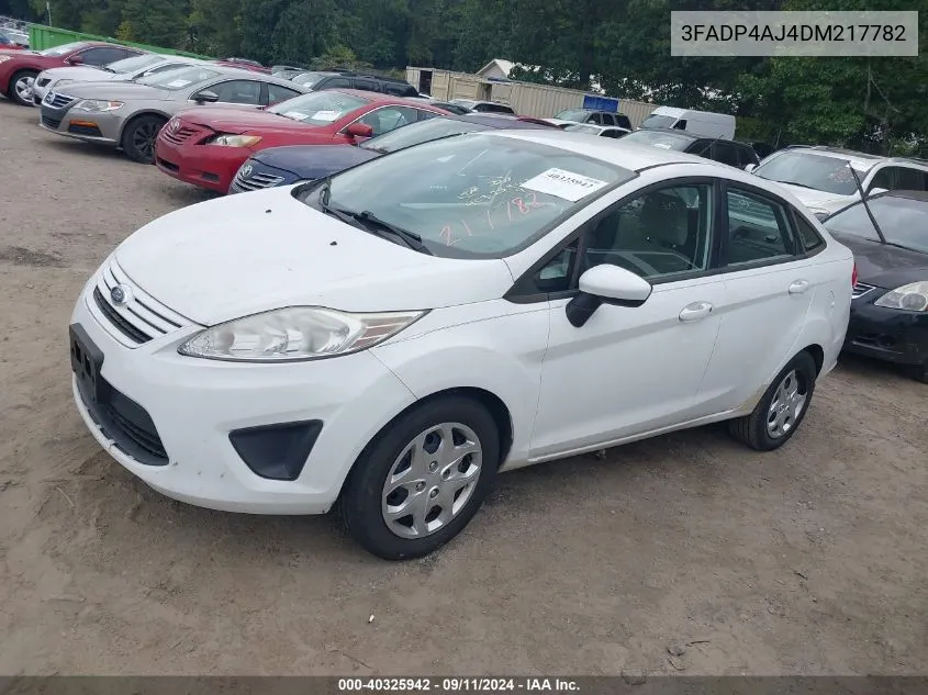 2013 Ford Fiesta S VIN: 3FADP4AJ4DM217782 Lot: 40325942