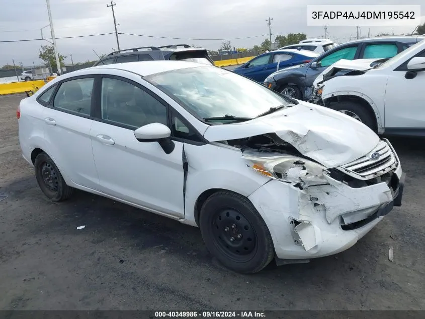 2013 Ford Fiesta S VIN: 3FADP4AJ4DM195542 Lot: 40349986