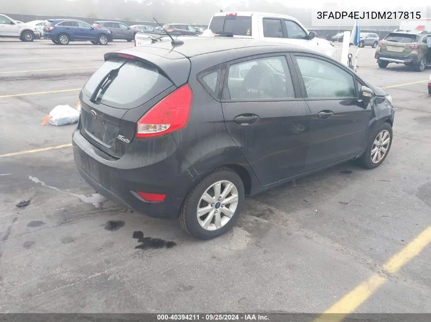 2013 Ford Fiesta Se VIN: 3FADP4EJ1DM217815 Lot: 40394211