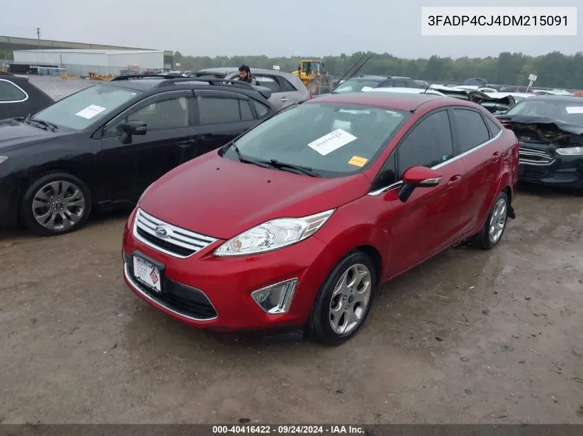 2013 Ford Fiesta Titanium VIN: 3FADP4CJ4DM215091 Lot: 40416422