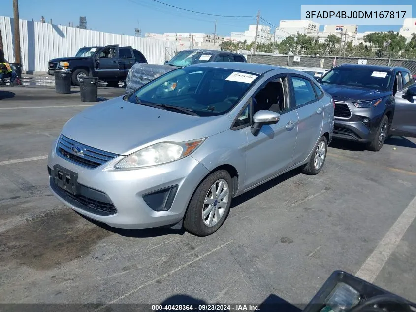 2013 Ford Fiesta Se VIN: 3FADP4BJ0DM167817 Lot: 40428364