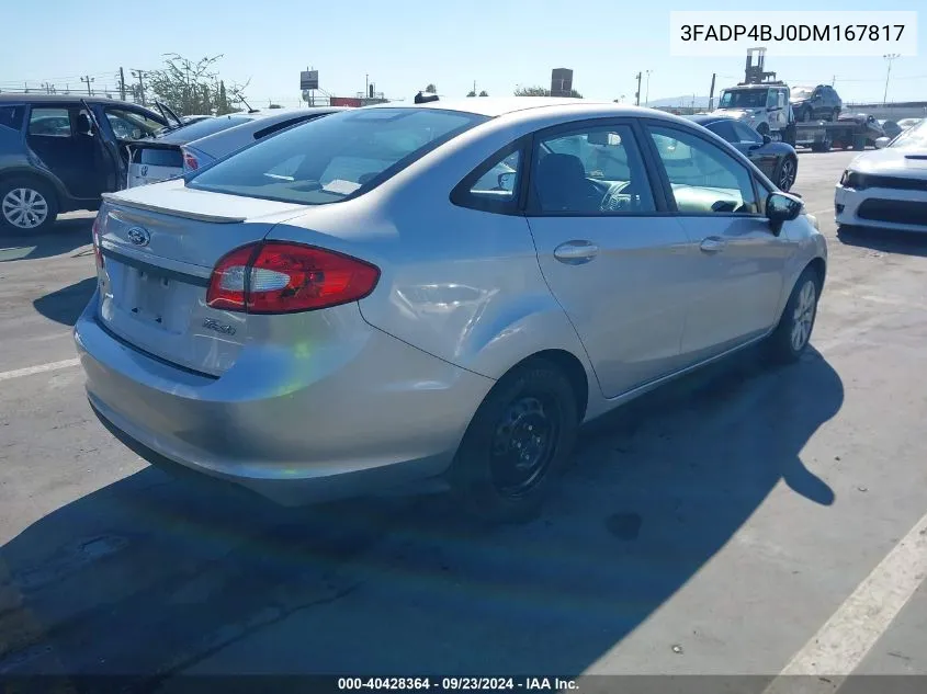 2013 Ford Fiesta Se VIN: 3FADP4BJ0DM167817 Lot: 40428364