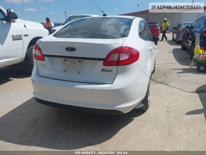 2013 Ford Fiesta Se VIN: 3FADP4BJ4DM208451 Lot: 40454373