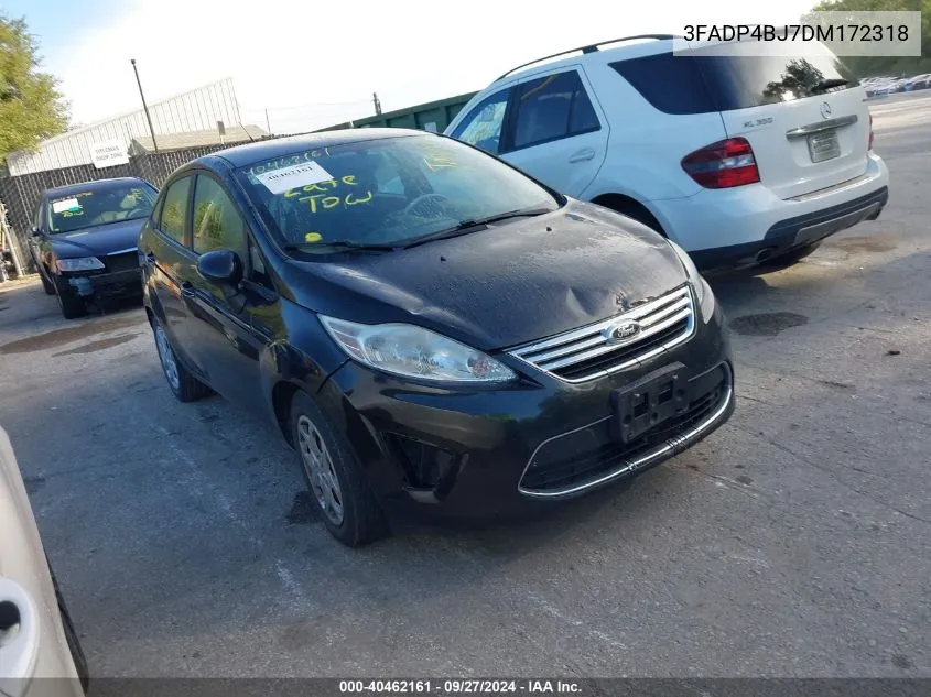 2013 Ford Fiesta Se VIN: 3FADP4BJ7DM172318 Lot: 40462161