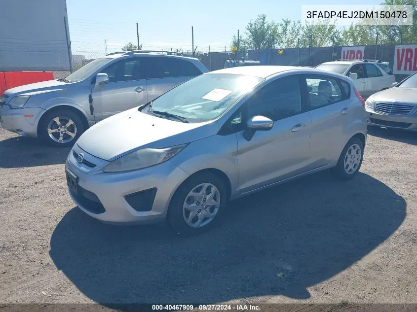 2013 Ford Fiesta Se VIN: 3FADP4EJ2DM150478 Lot: 40467909