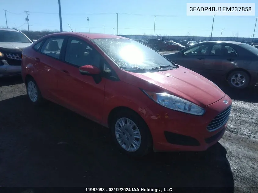 2014 Ford Fiesta VIN: 3FADP4BJ1EM237858 Lot: 11967098