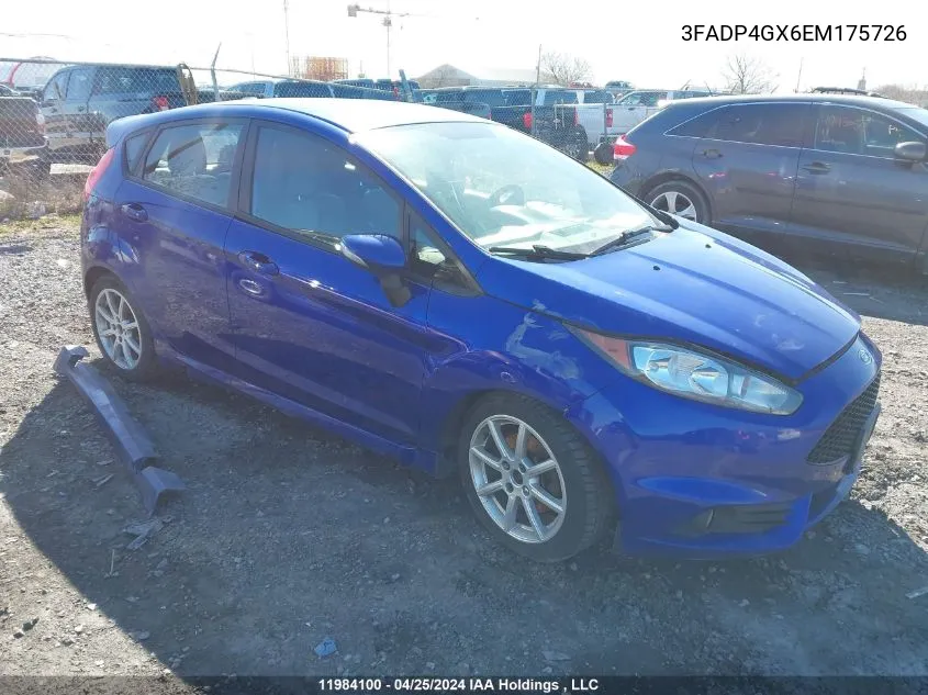 2014 Ford Fiesta St VIN: 3FADP4GX6EM175726 Lot: 11984100