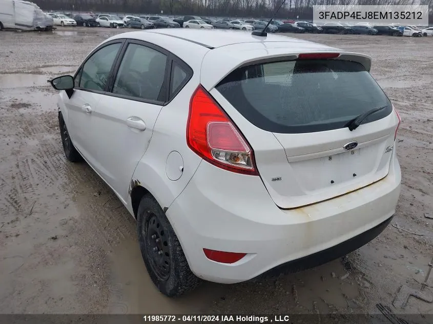 2014 Ford Fiesta VIN: 3FADP4EJ8EM135212 Lot: 11985772