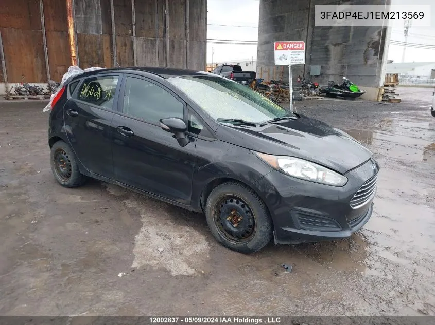 2014 Ford Fiesta Se VIN: 3FADP4EJ1EM213569 Lot: 12002837