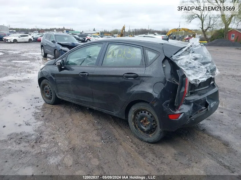 2014 Ford Fiesta Se VIN: 3FADP4EJ1EM213569 Lot: 12002837