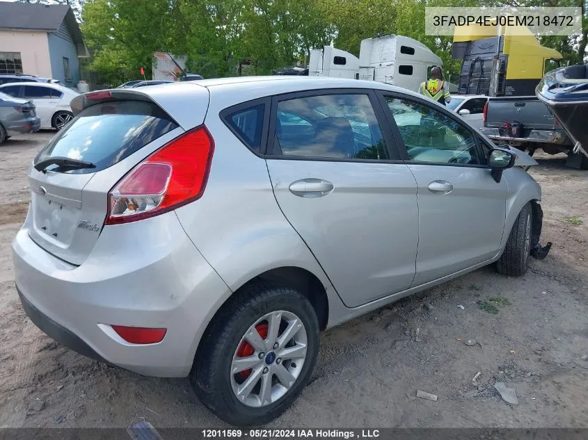 3FADP4EJ0EM218472 2014 Ford Fiesta Se