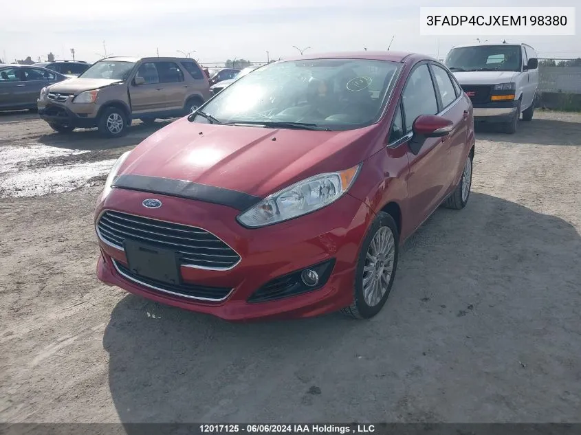 2014 Ford Fiesta Titanium VIN: 3FADP4CJXEM198380 Lot: 12017125