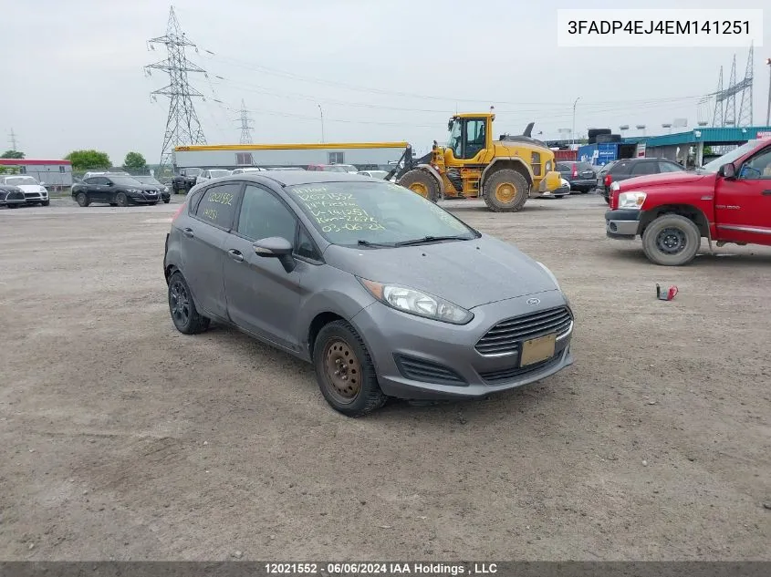 3FADP4EJ4EM141251 2014 Ford Fiesta Se