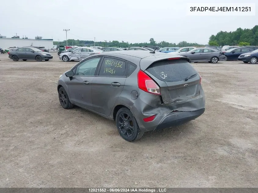 3FADP4EJ4EM141251 2014 Ford Fiesta Se