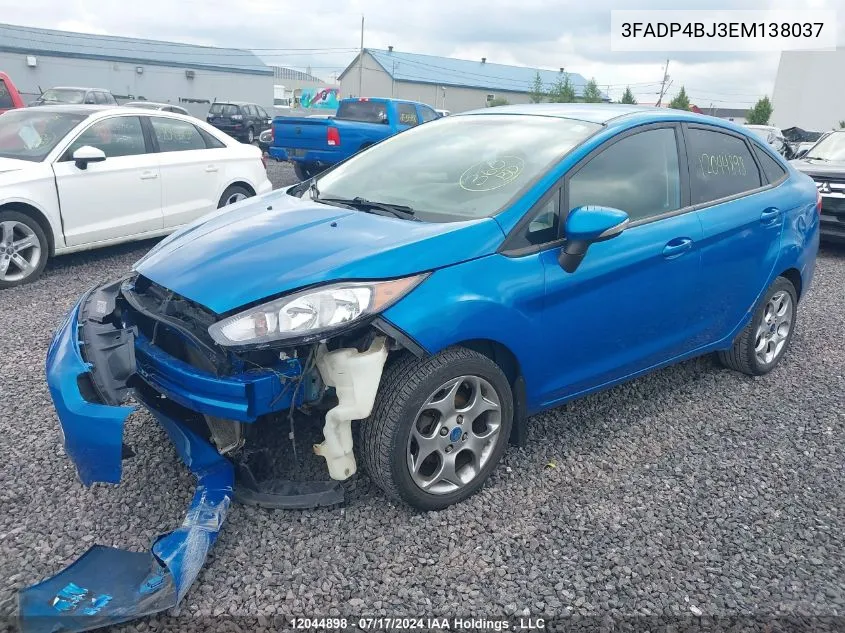 3FADP4BJ3EM138037 2014 Ford Fiesta Se