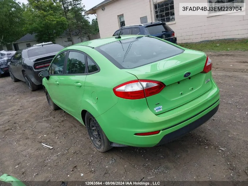 2014 Ford Fiesta Se VIN: 3FADP4BJ3EM223704 Lot: 12063564