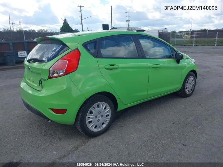 2014 Ford Fiesta VIN: 3FADP4EJ2EM140096 Lot: 12084629