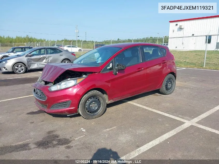 2014 Ford Fiesta Se VIN: 3FADP4EJXEM119321 Lot: 12100224