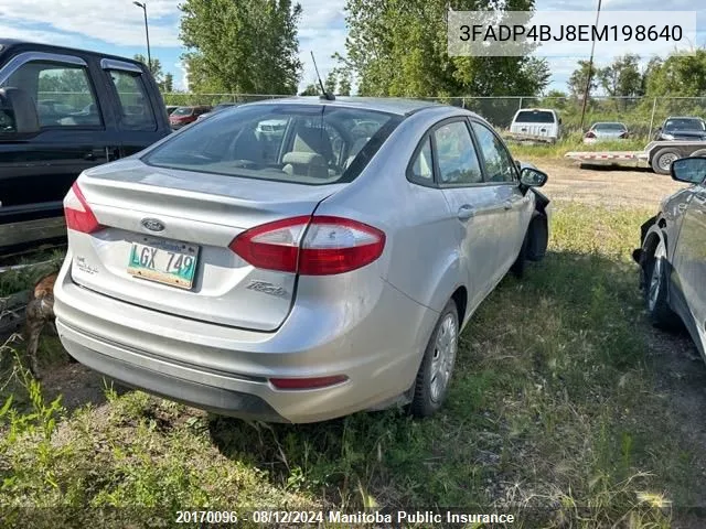 2014 Ford Fiesta Se VIN: 3FADP4BJ8EM198640 Lot: 20170096