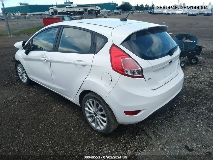 2014 Ford Fiesta Se VIN: 3FADP4EJ2EM144004 Lot: 30040553