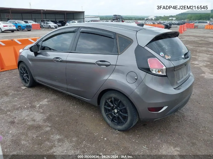 2014 Ford Fiesta Se VIN: 3FADP4EJ2EM216545 Lot: 39300634