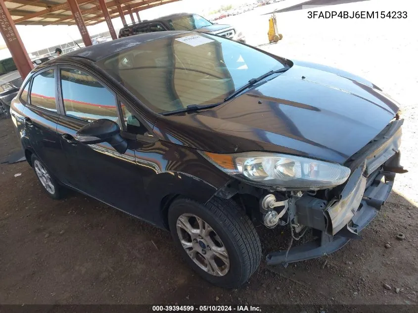 2014 Ford Fiesta Se VIN: 3FADP4BJ6EM154233 Lot: 39394599