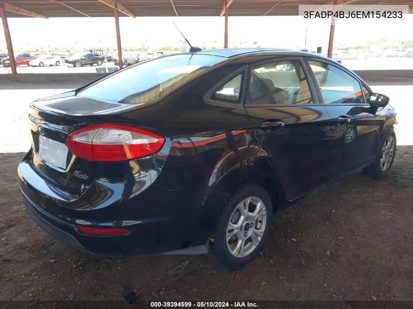 2014 Ford Fiesta Se VIN: 3FADP4BJ6EM154233 Lot: 39394599