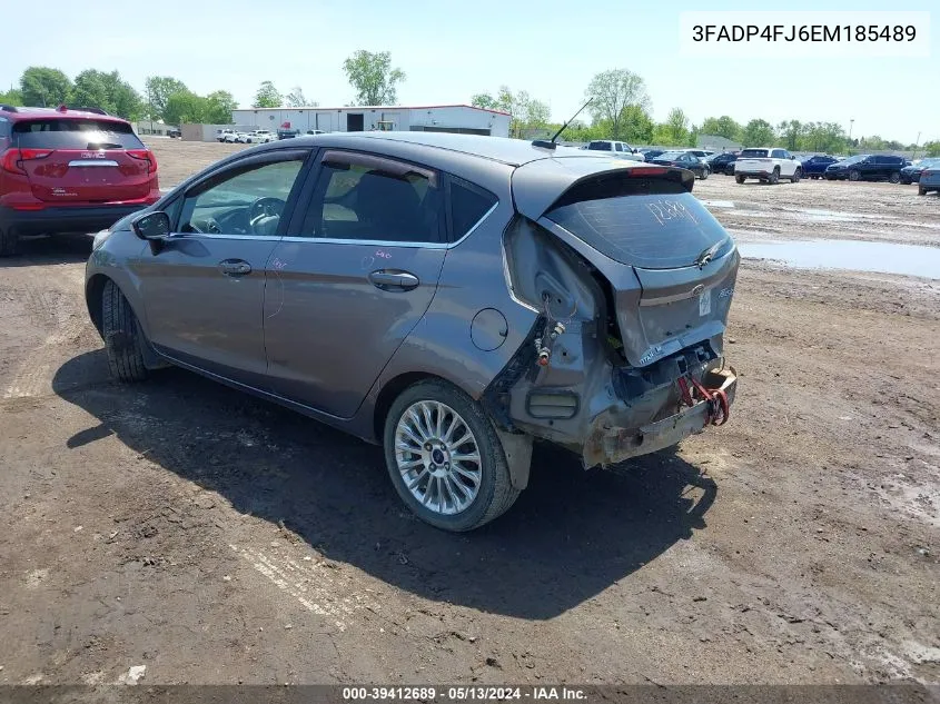 2014 Ford Fiesta Titanium VIN: 3FADP4FJ6EM185489 Lot: 39412689