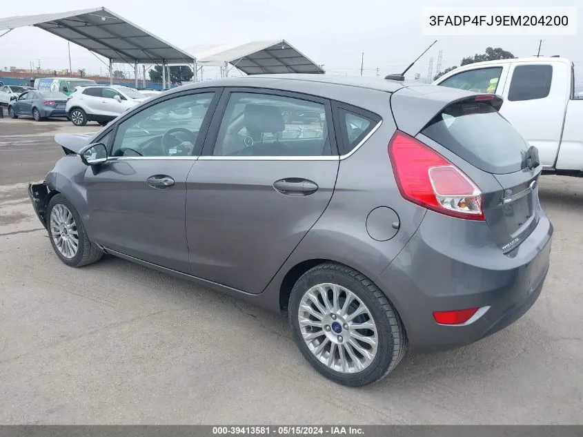 2014 Ford Fiesta Titanium VIN: 3FADP4FJ9EM204200 Lot: 39413581