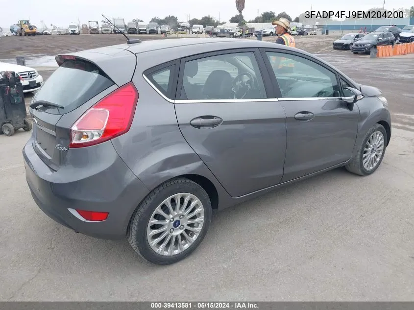 2014 Ford Fiesta Titanium VIN: 3FADP4FJ9EM204200 Lot: 39413581