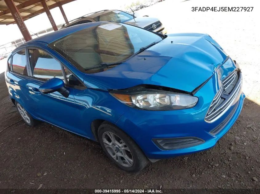 2014 Ford Fiesta Se VIN: 3FADP4EJ5EM227927 Lot: 39415995