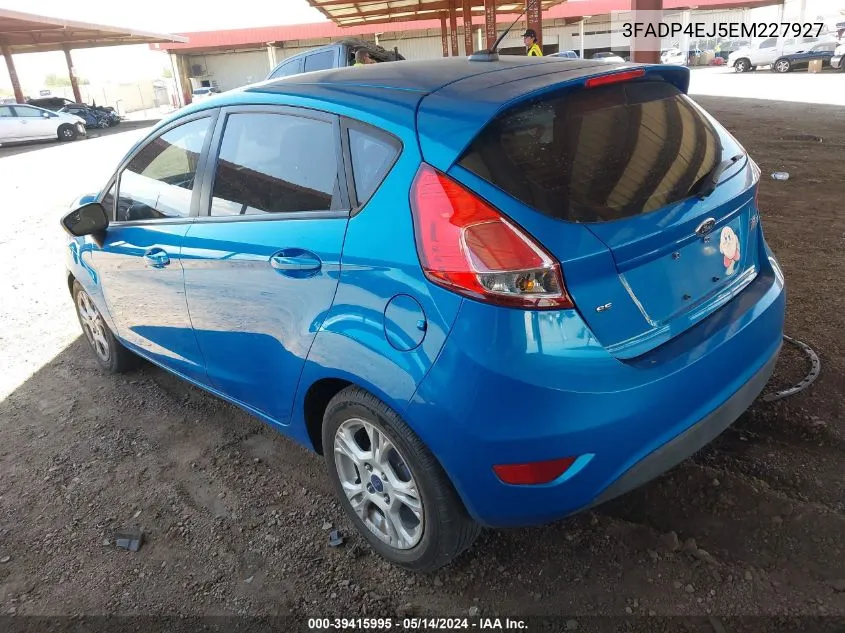 2014 Ford Fiesta Se VIN: 3FADP4EJ5EM227927 Lot: 39415995