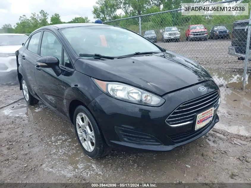 2014 Ford Fiesta Se VIN: 3FADP4BJ6EM125038 Lot: 39442896