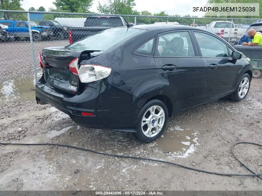 2014 Ford Fiesta Se VIN: 3FADP4BJ6EM125038 Lot: 39442896